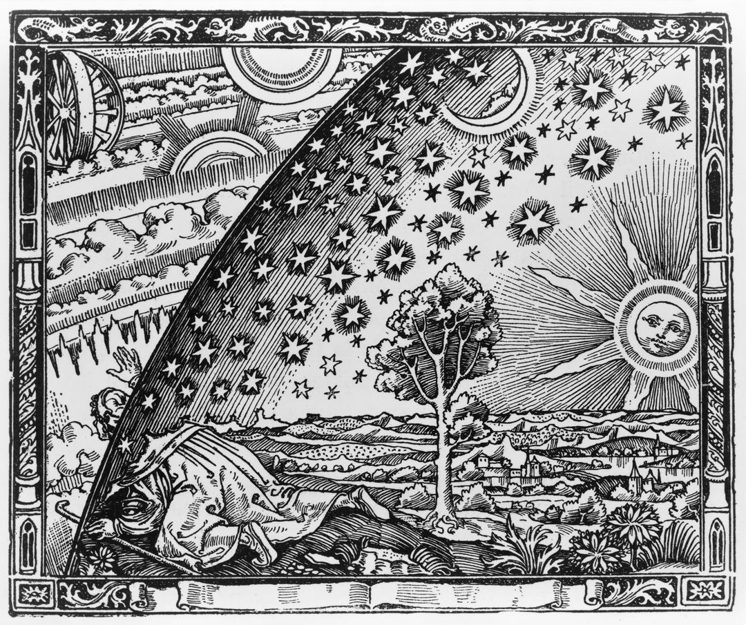 The Flammarion Engraving — a medieval traveler peers through the edge of the known world